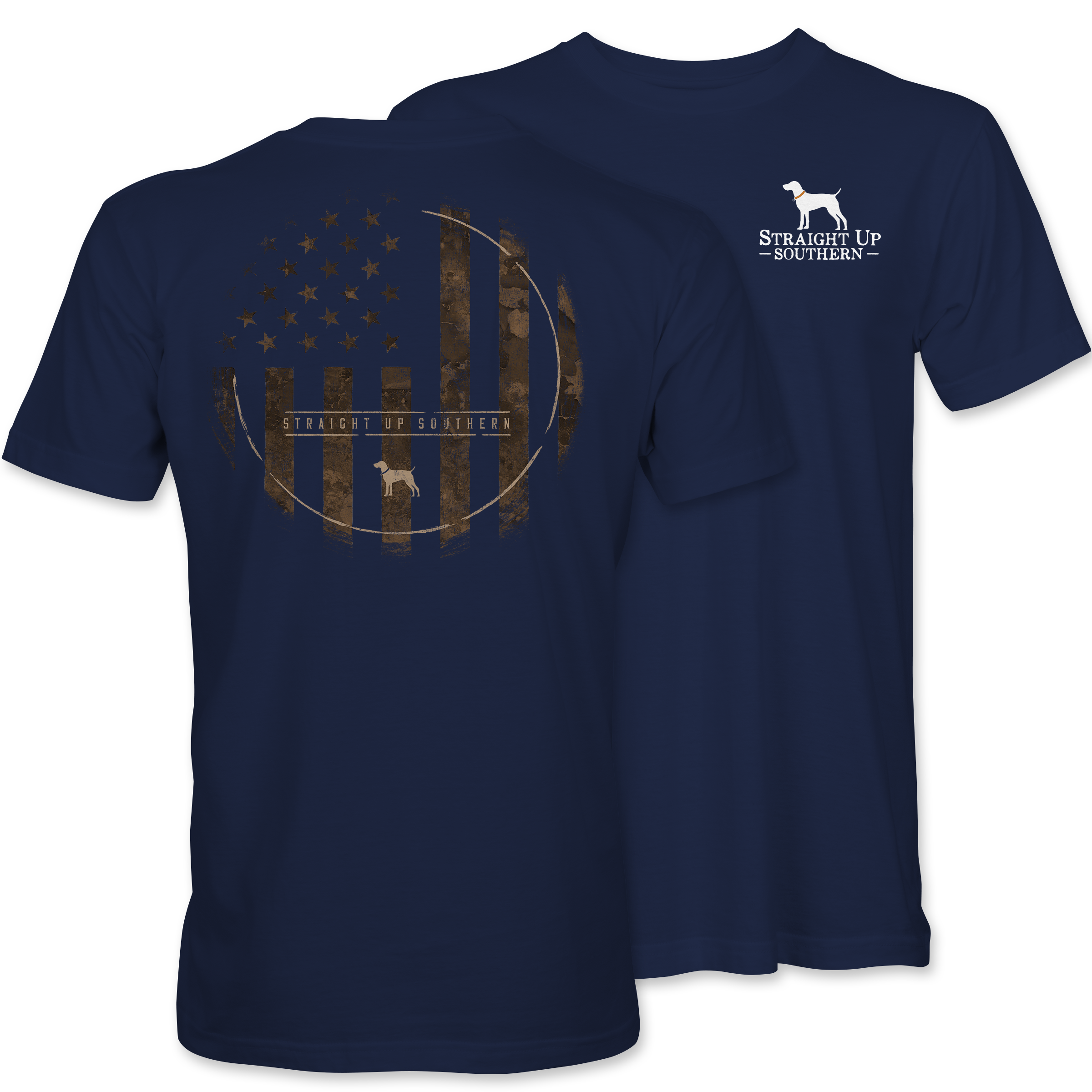 Straight Up Southern Stand Tall T-Shirt – Navy